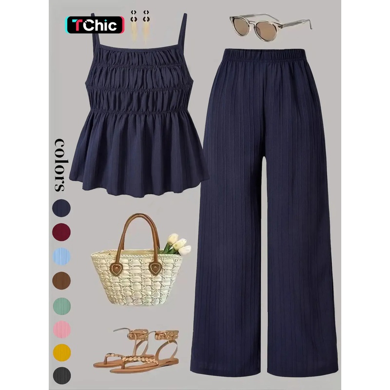 Street Fashion Events - Set Dua Potong Wanita, Atasan Cami