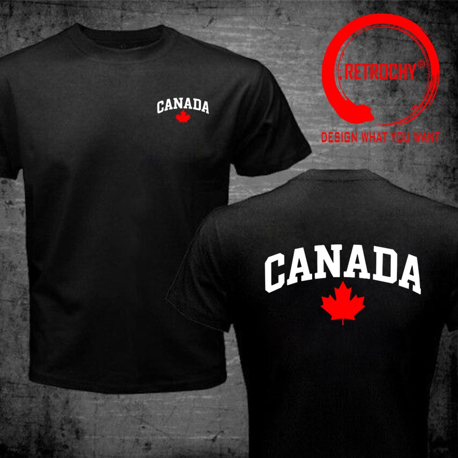 Street Fashion Canada - Kaos Cetak Huruf Kanada Desain Lucu