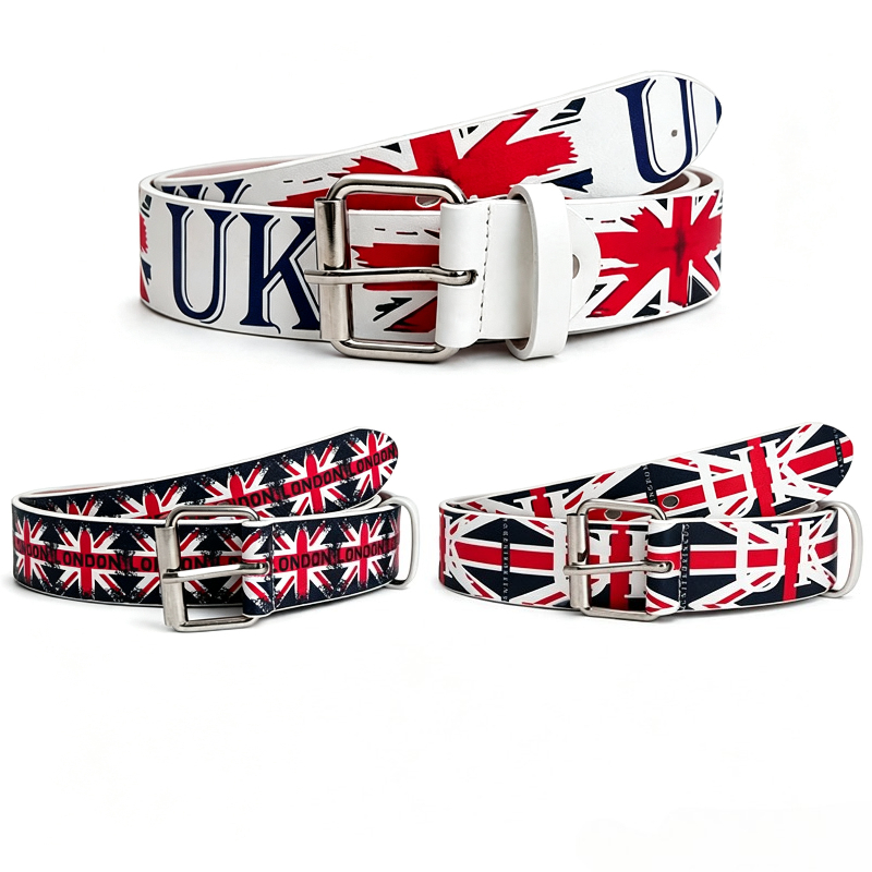 Street Fashion Uk - Sabuk Kulit Kasual Pria Wanita dengan