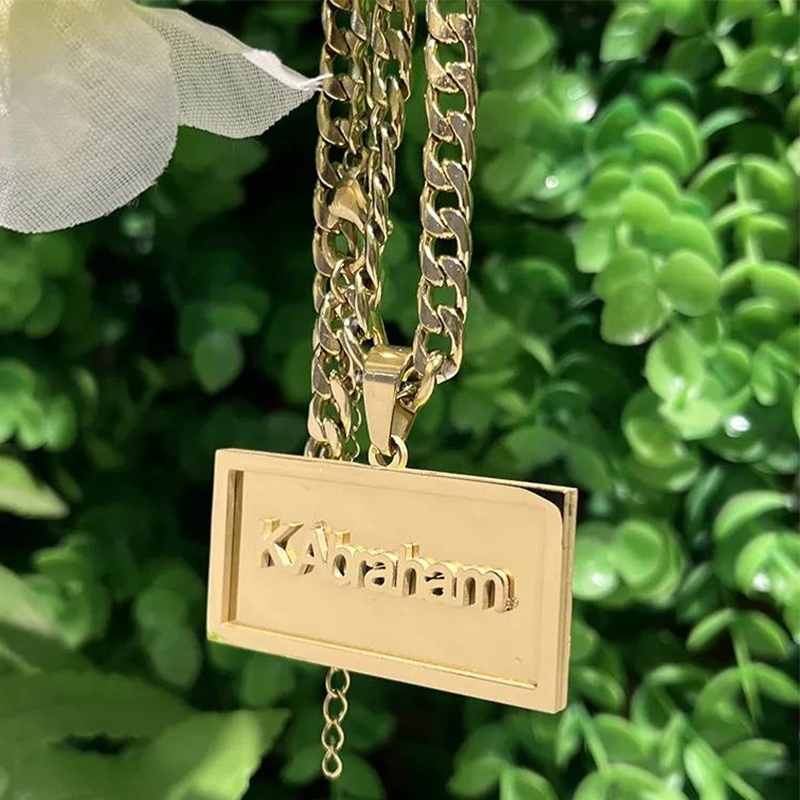 Street Fashion Necklace - Kalung nama kustom Hip Hop untuk