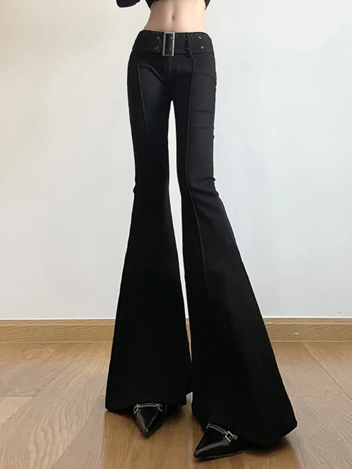 Fashion Street Yoga - Celana Jeans Hitam Wanita Model Flare