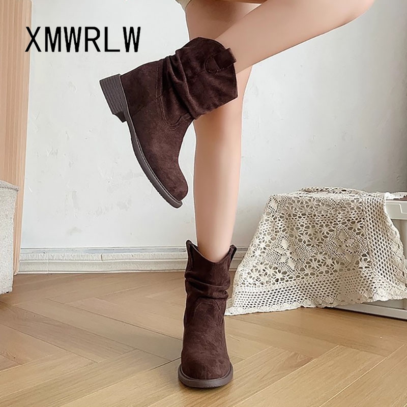 Street Fashion Rome 2025 - Sepatu Boots Wanita XMWRLW Musim Gugur
