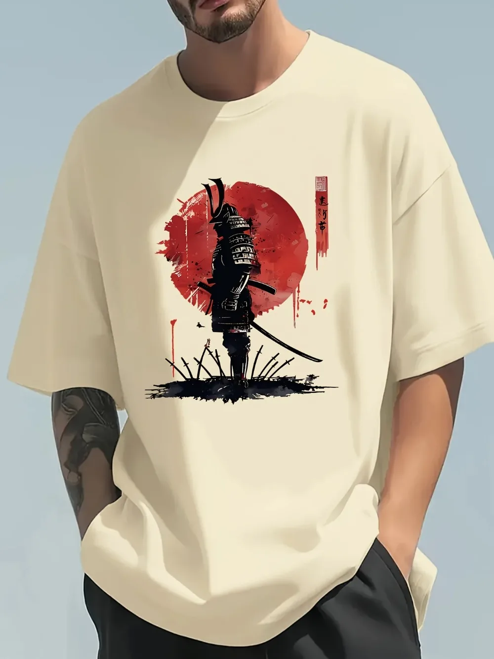 Street Fashion In Japanese - Fashiona Kaus Pria Cepat Kering Breatha
