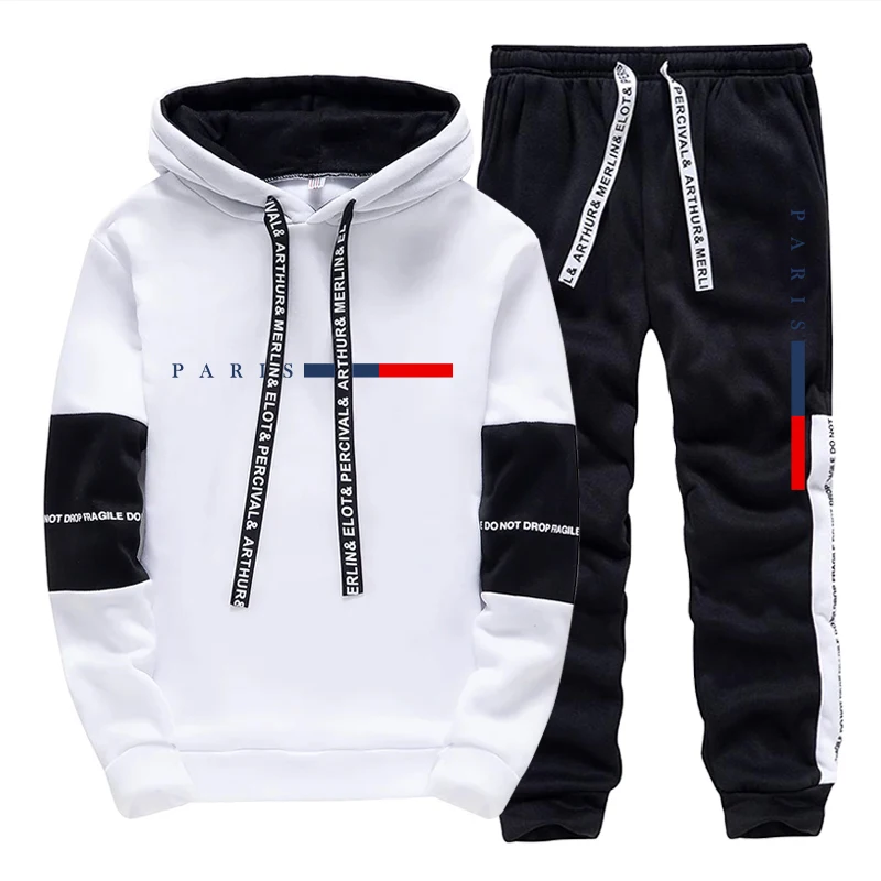 Street Fashion Men - Setelan Pria/Hoodie/Celana Paris Fashion Musim Gugur