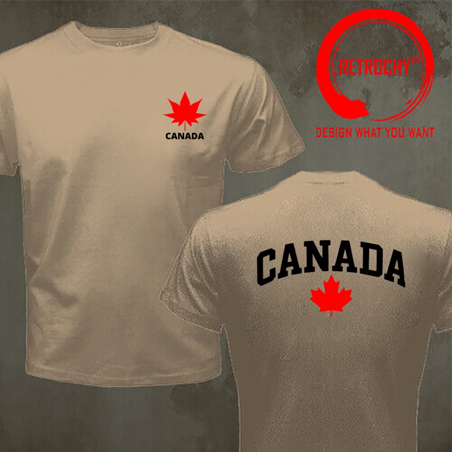 Kaos Cetak Huruf Kanada Desain - Street Fashion Canada ulasan dan harga