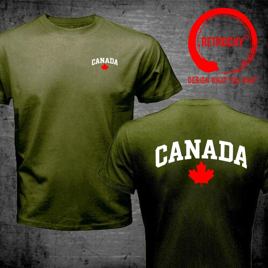 Kaos Cetak Huruf Kanada Desain - Street Fashion Canada ulasan dan harga