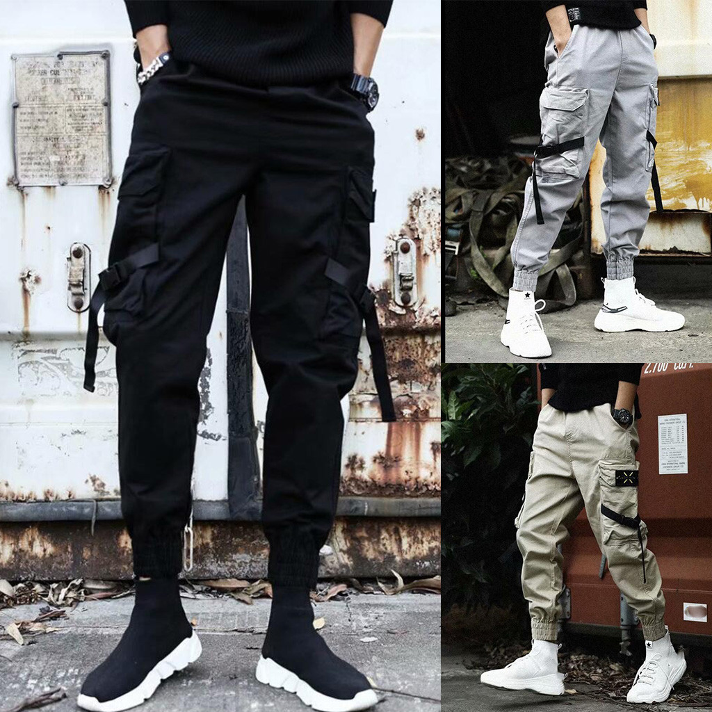 Celana Cargo Longgar Pria Stre - Street Fashion Art ulasan dan harga