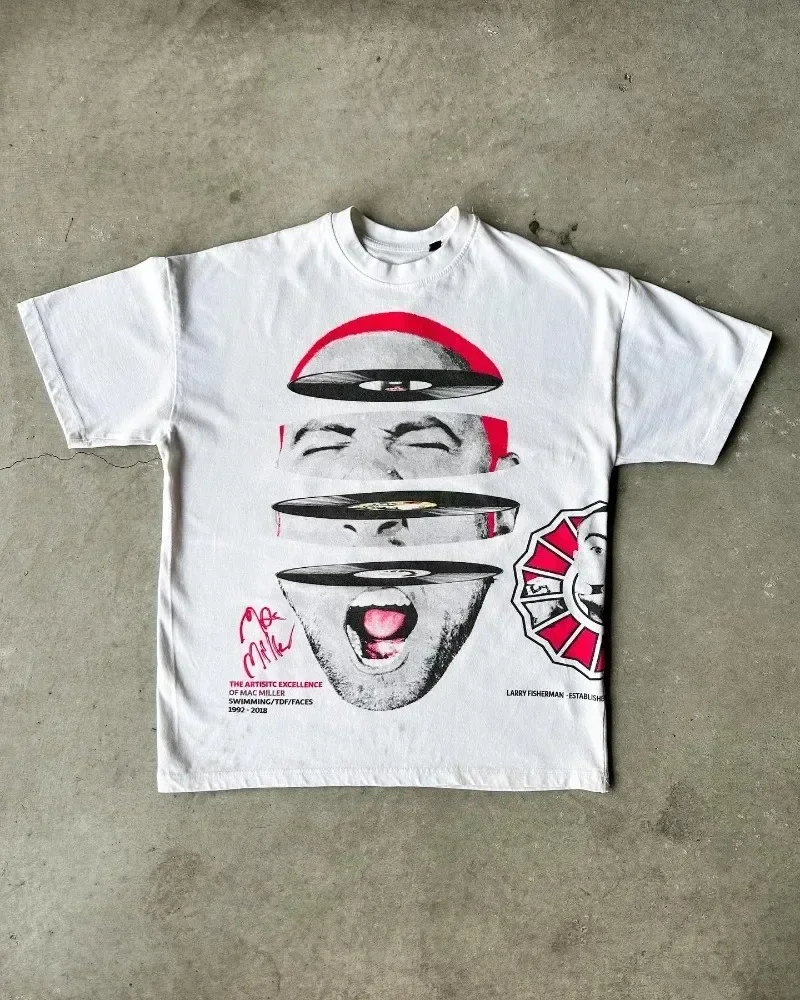 Y2K kaus lengan pendek gambar  - Street Fashion Goth ulasan dan harga