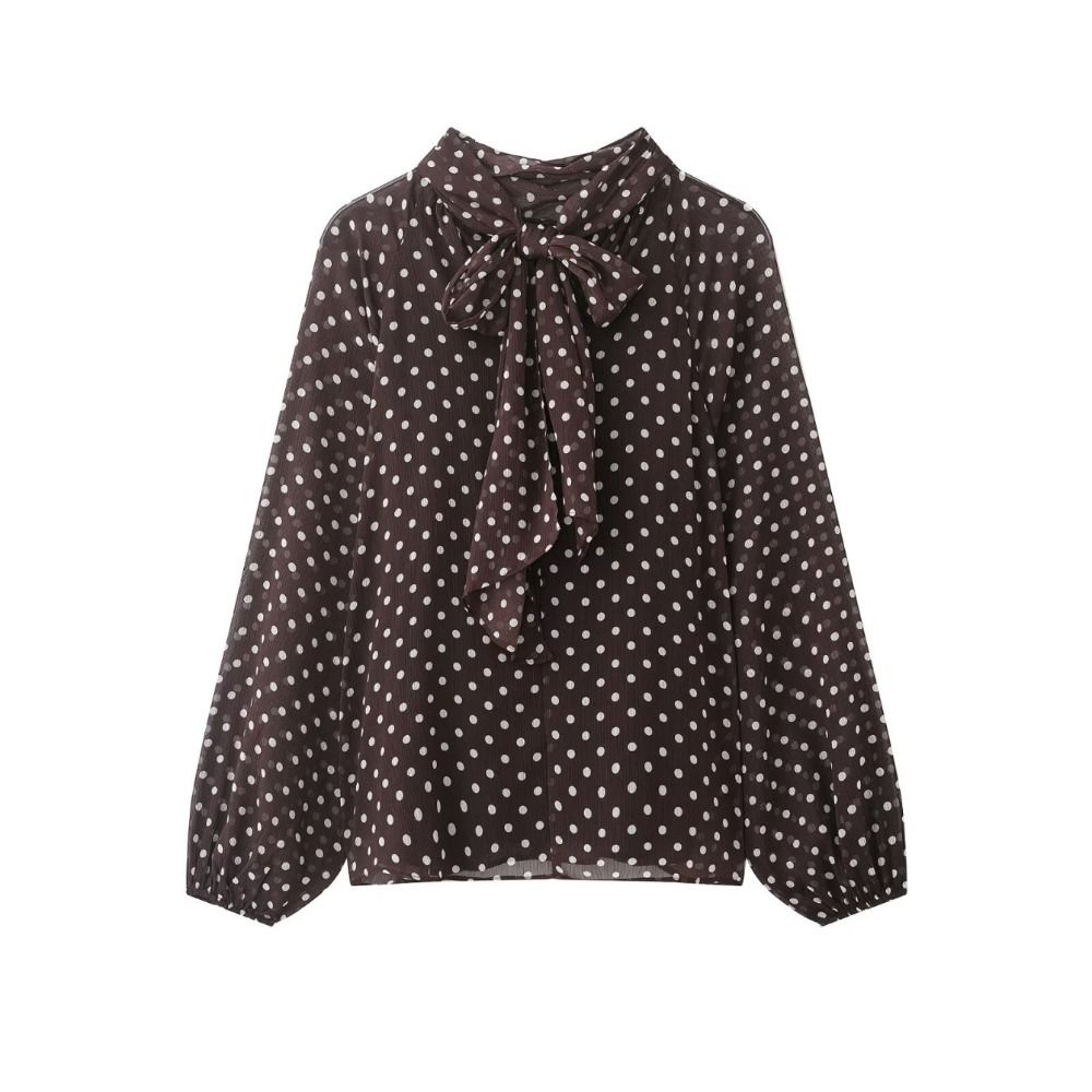 Blus Lengan Panjang Bermotif T - Street Fashion Necklace ulasan dan harga
