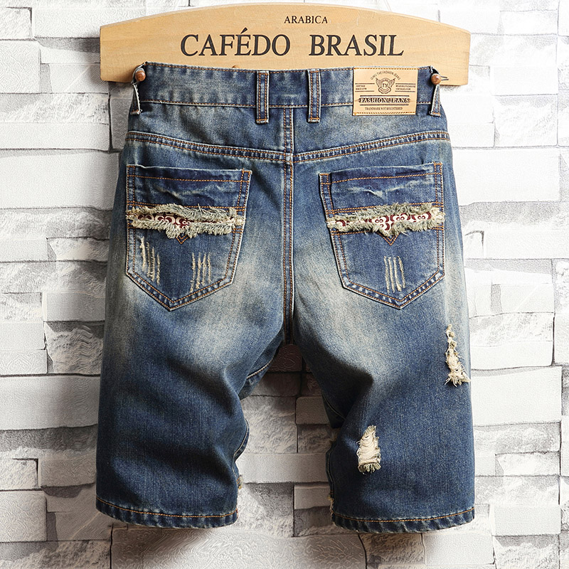 Celana Pendek Denim Hip-hop Ro - Street Fashion Art ulasan dan harga