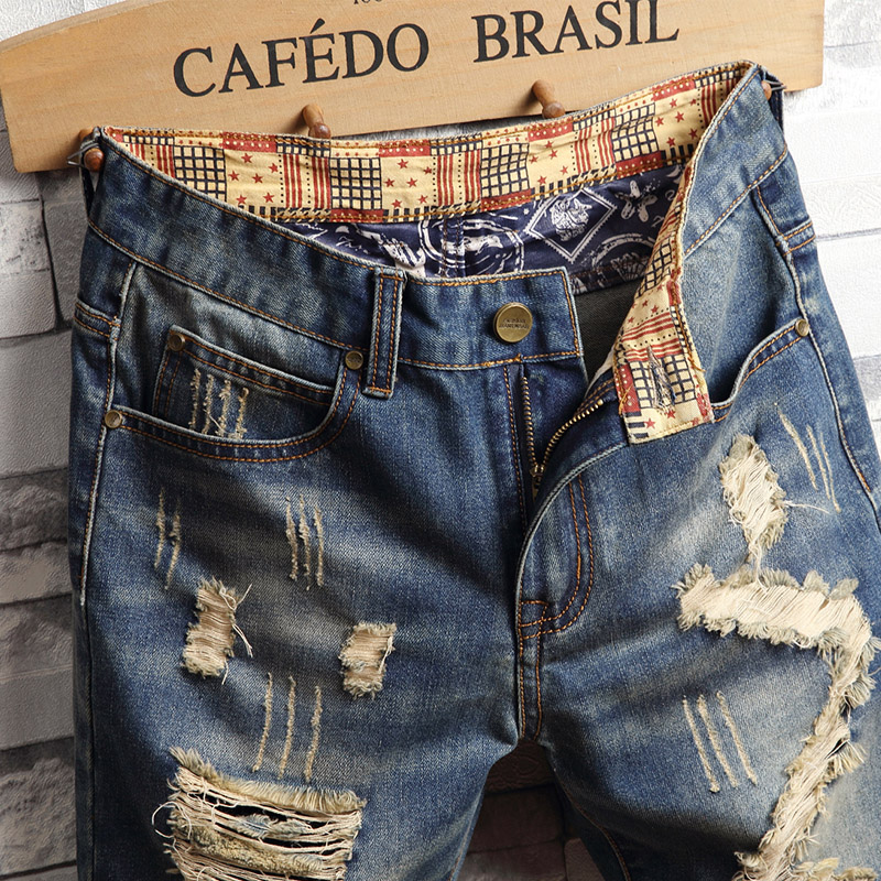 Celana Pendek Denim Hip-hop Ro - Street Fashion Art ulasan dan harga