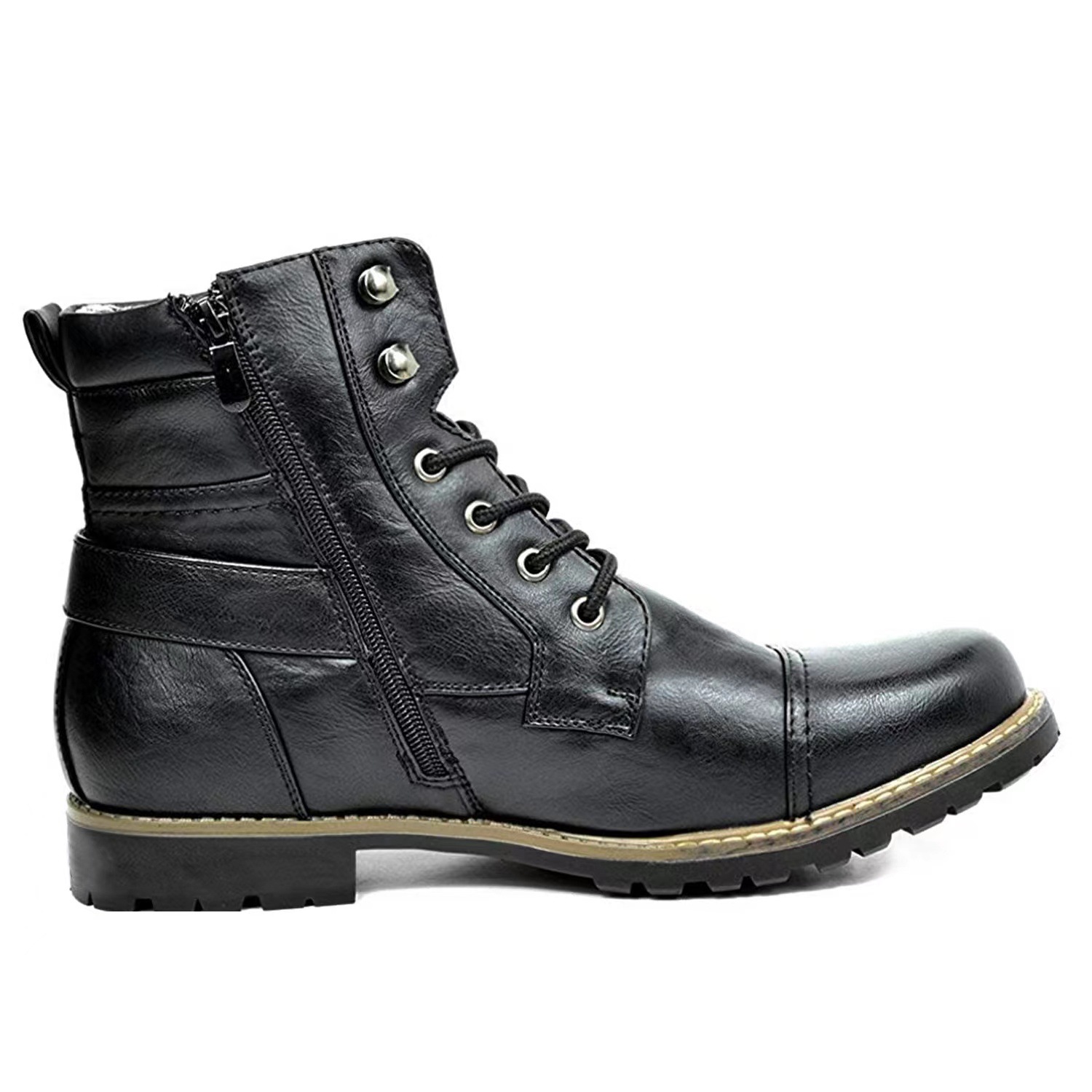 Sepatu Boots Kulit Pria Multi- - Street Fashion Look ulasan dan harga