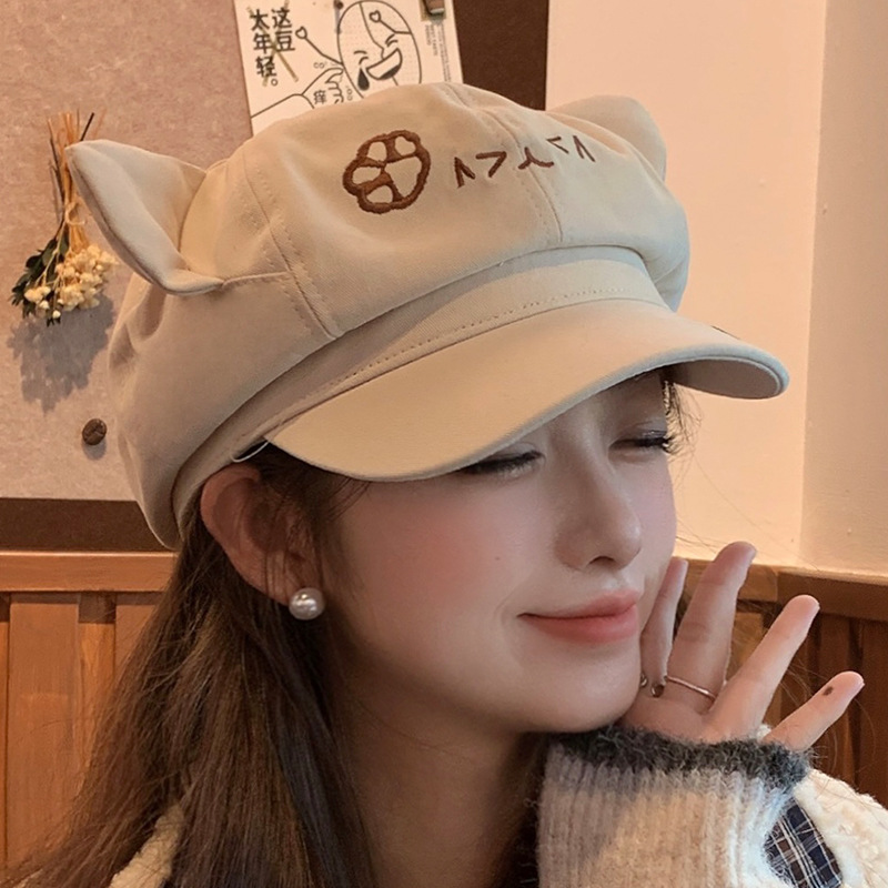Topi Oktagonal Wanita, Beret B - Street Fashion Photoshoot ulasan dan harga