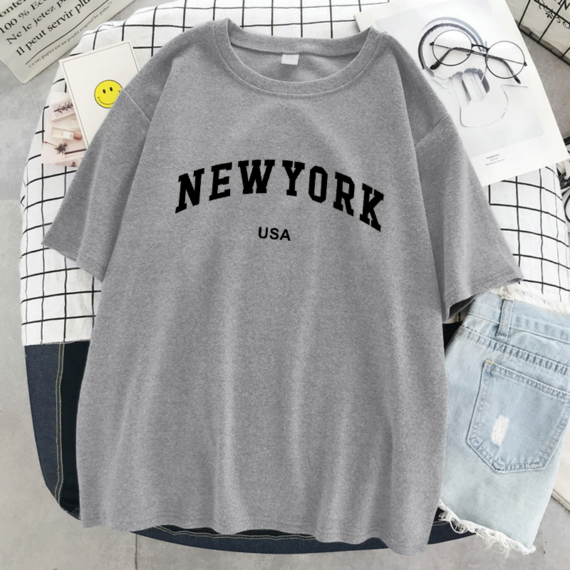 New York kaus grafis huruf Kot - Street Fashion Usa ulasan dan harga