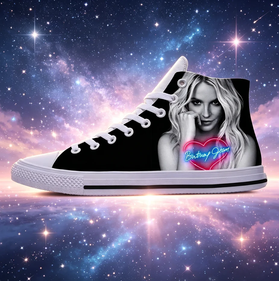 Sepatu Cetak High Top dengan S - Street Fashion Art ulasan dan harga