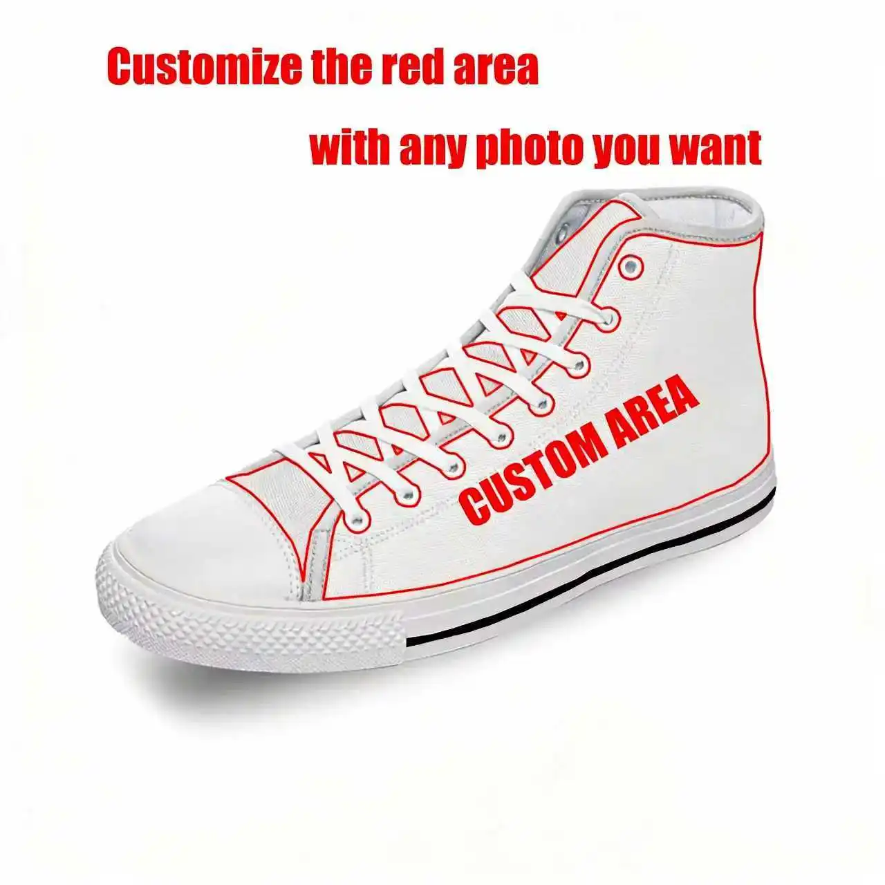 Sepatu Cetak High Top dengan S - Street Fashion Art ulasan dan harga