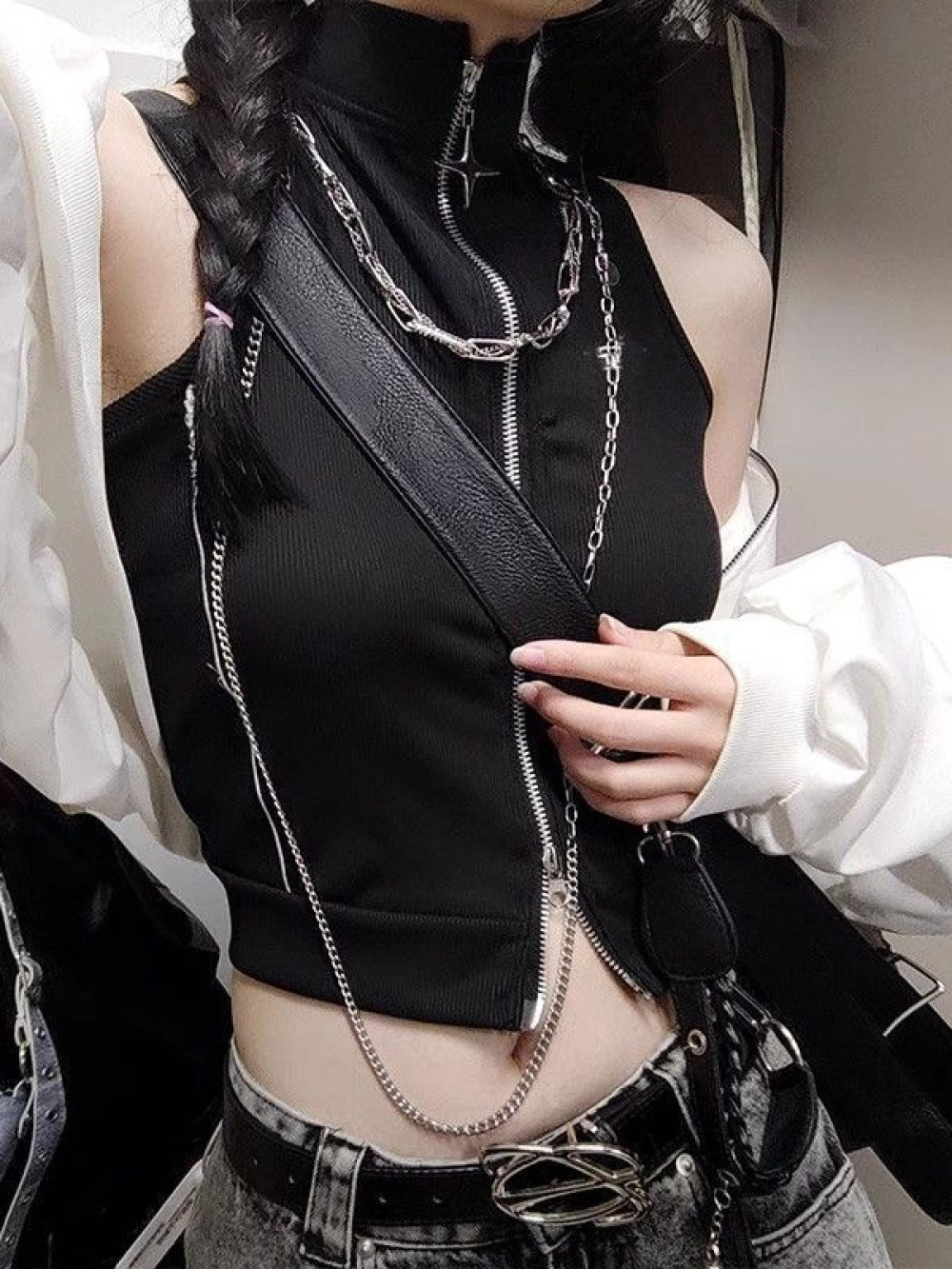 Vest pendek musim panas 2026 g - Street Fashion Goth ulasan dan harga