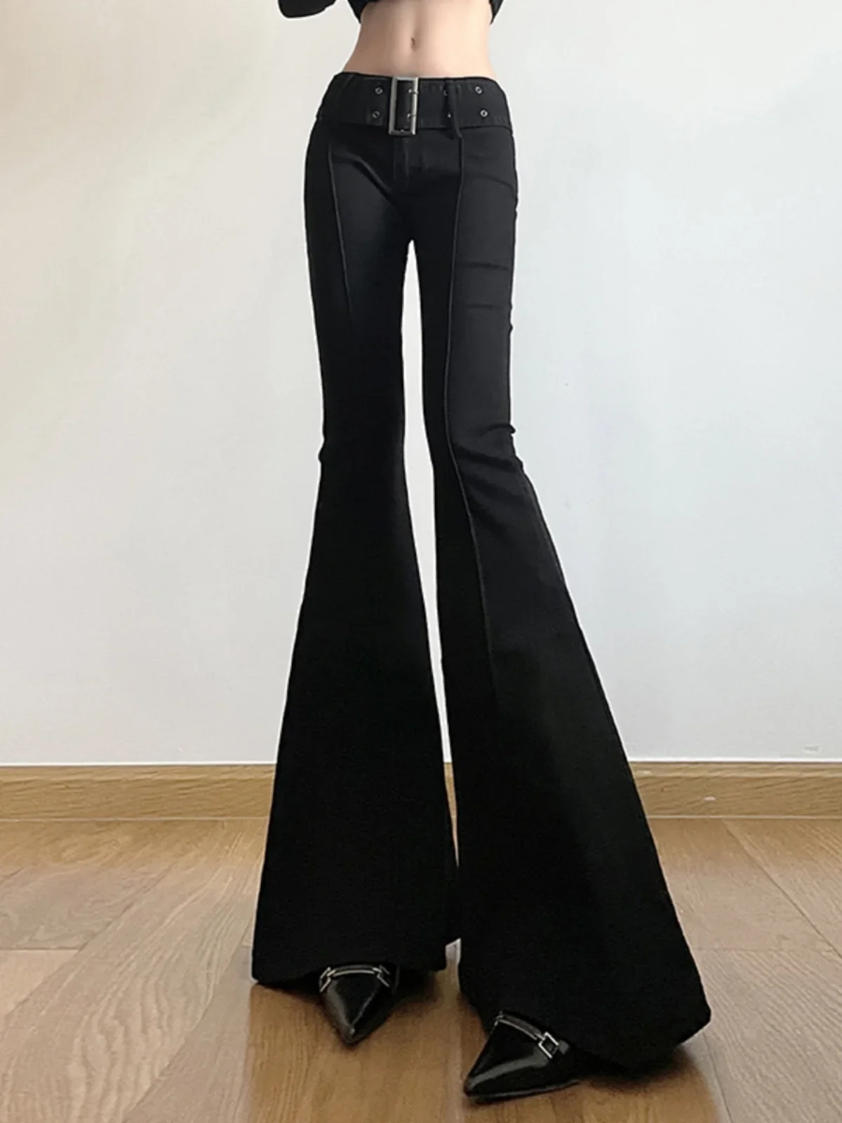 Celana Wanita Hitam Model Flar - Fashion Street Yoga ulasan dan harga