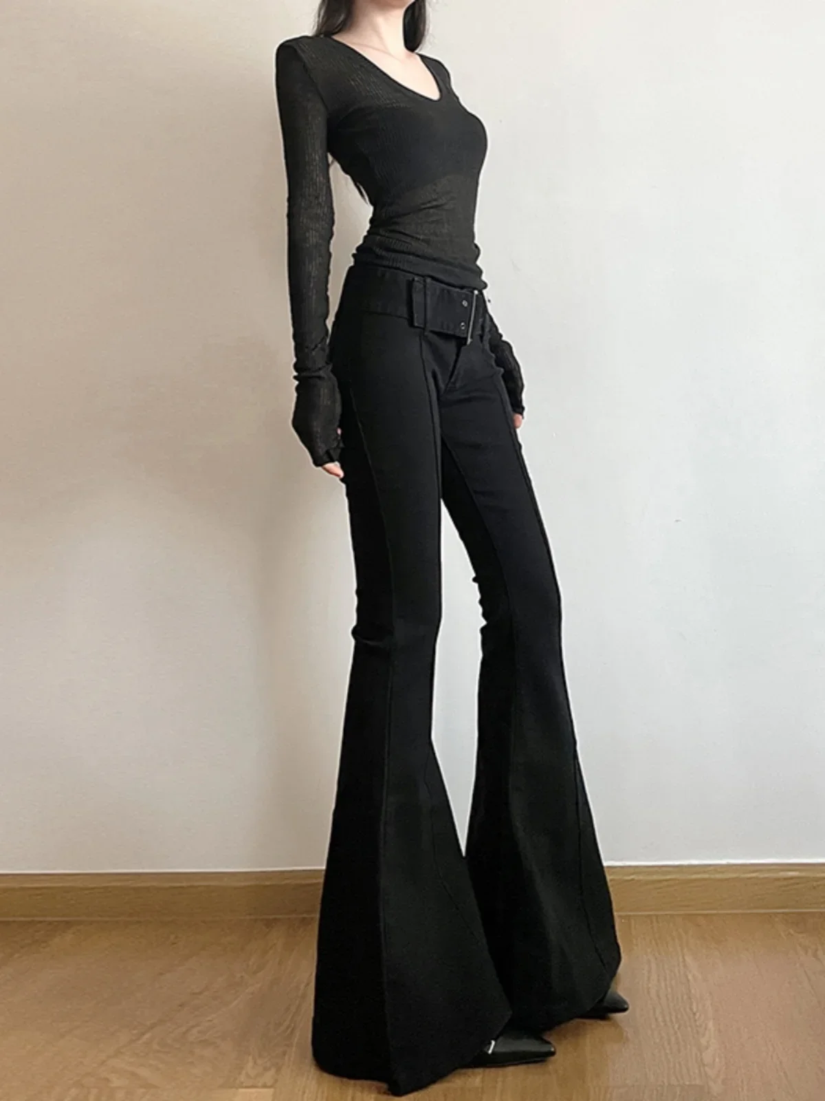 Celana Wanita Hitam Model Flar - Fashion Street Yoga ulasan dan harga
