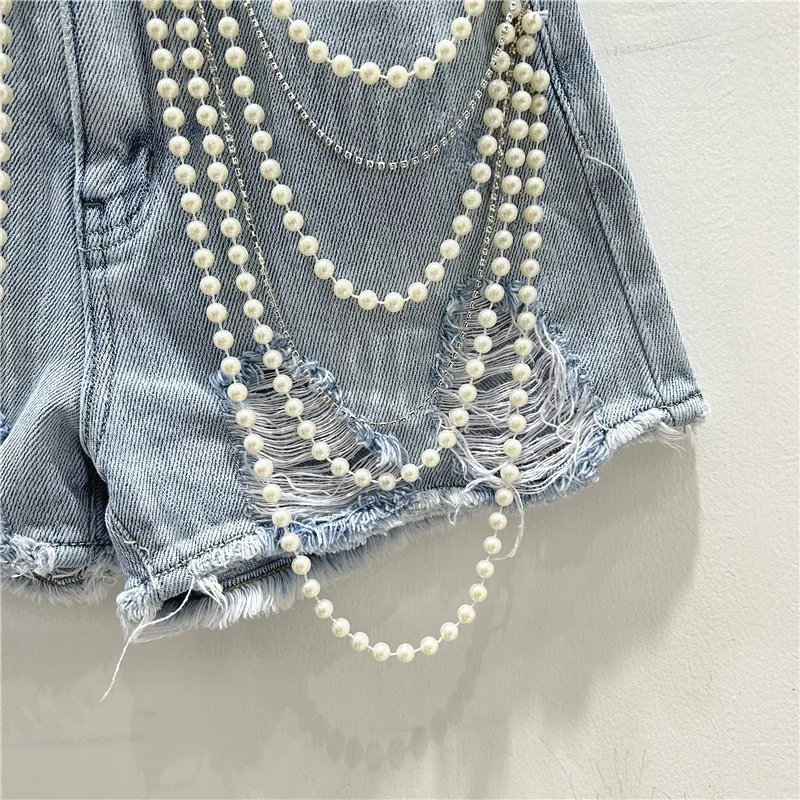 Celana Pendek Jeans Denim Robe - Distressed Jean Rip ulasan dan harga