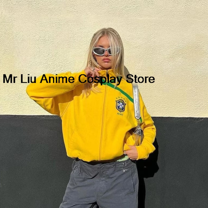 Jaket Bendera Brasil Y2k Mante - Street Fashion Brazil ulasan dan harga