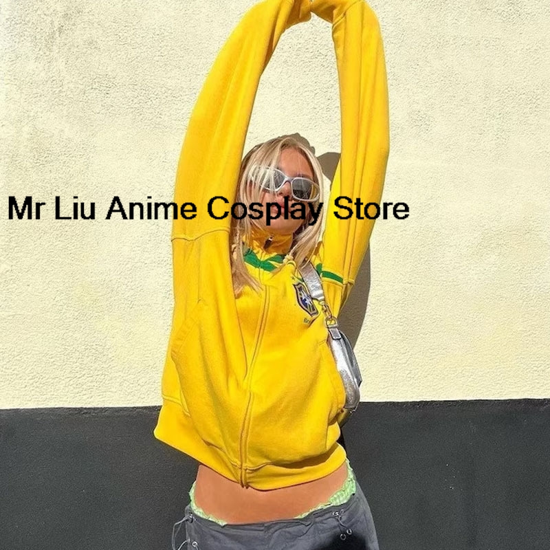 Jaket Bendera Brasil Y2k Mante - Street Fashion Brazil ulasan dan harga