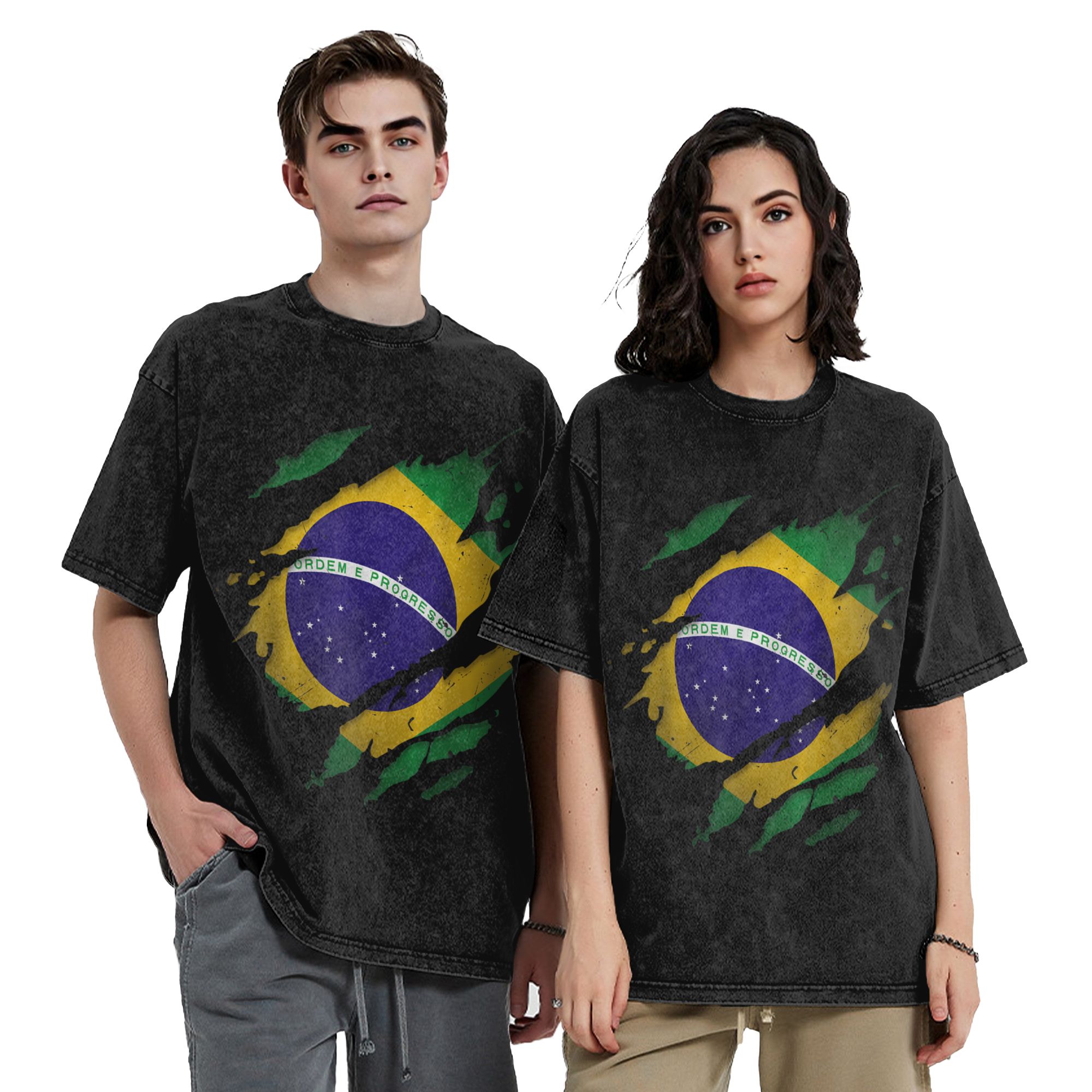 Kaus Oblong Bendera Brasil Bra - Street Fashion Brazil ulasan dan harga