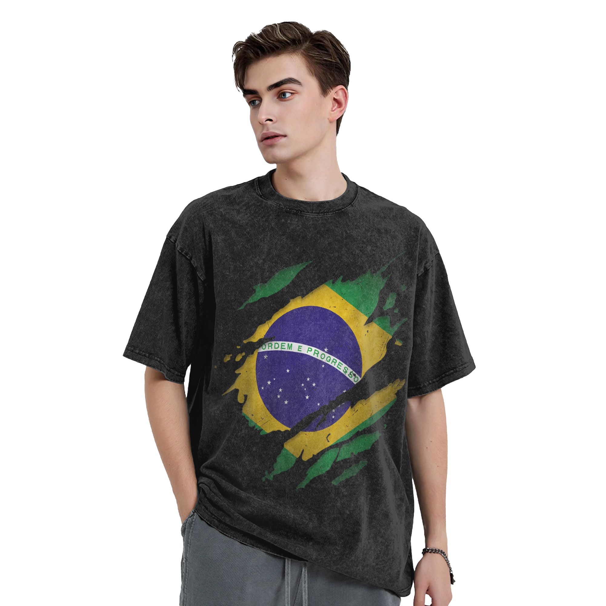 Kaus Oblong Bendera Brasil Bra - Street Fashion Brazil ulasan dan harga