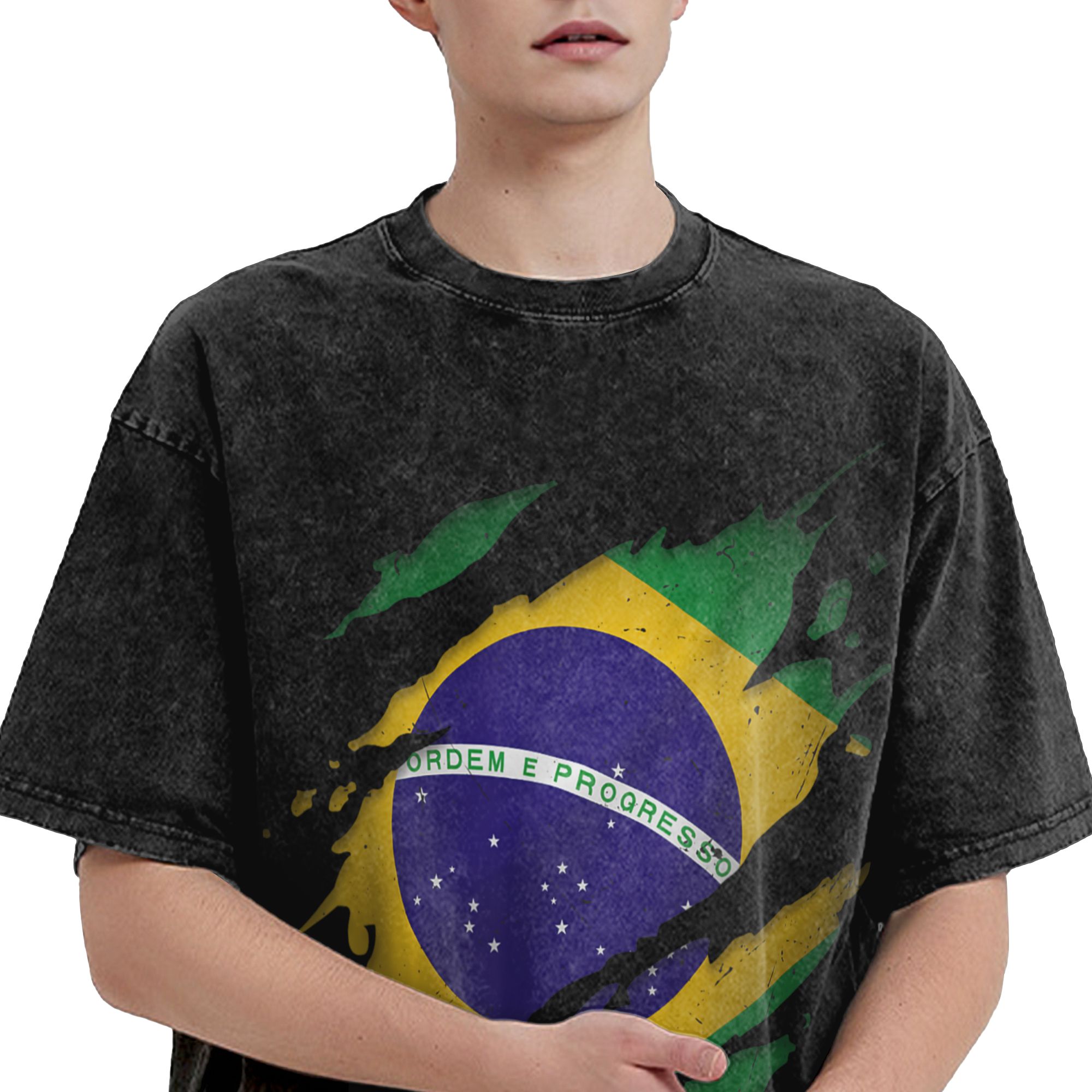 Kaus Oblong Bendera Brasil Bra - Street Fashion Brazil ulasan dan harga