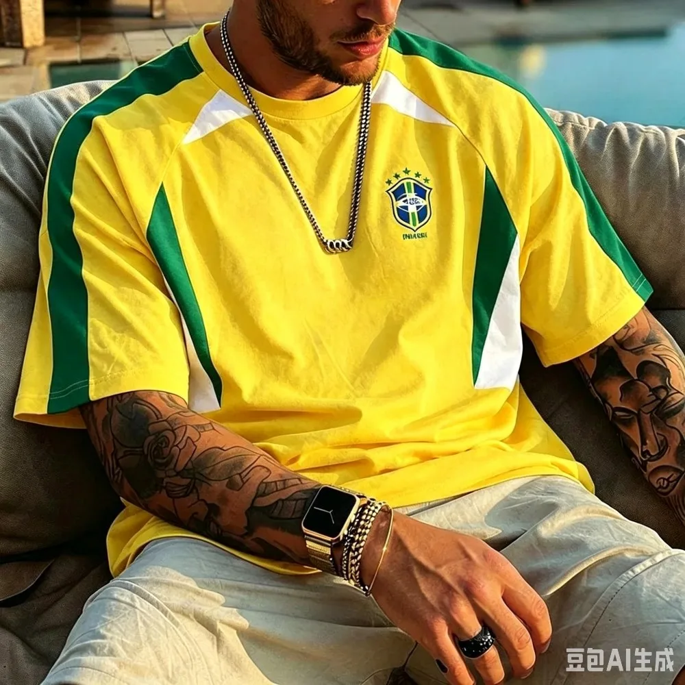 Setelan Sepak Bola Retro Brasi - Street Fashion Brazil ulasan dan harga