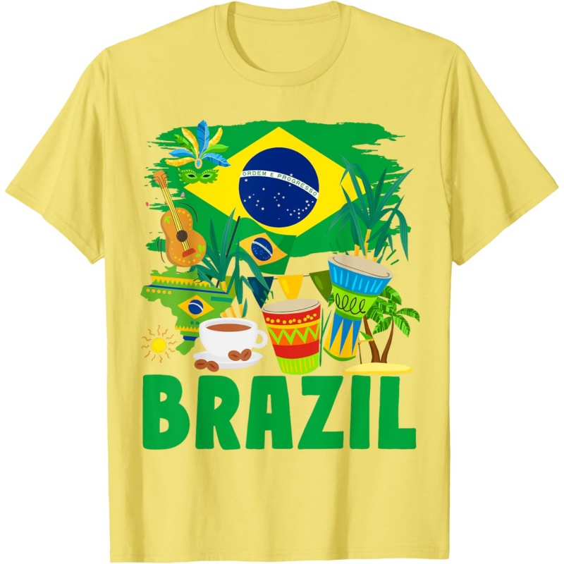Kaus Musik Brasil Cetak 3D unt - Street Fashion Brazil ulasan dan harga