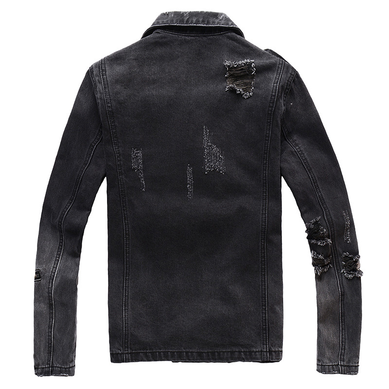 Sokotoo Pria Ritsleting Black  - Distressed Jean Rip ulasan dan harga
