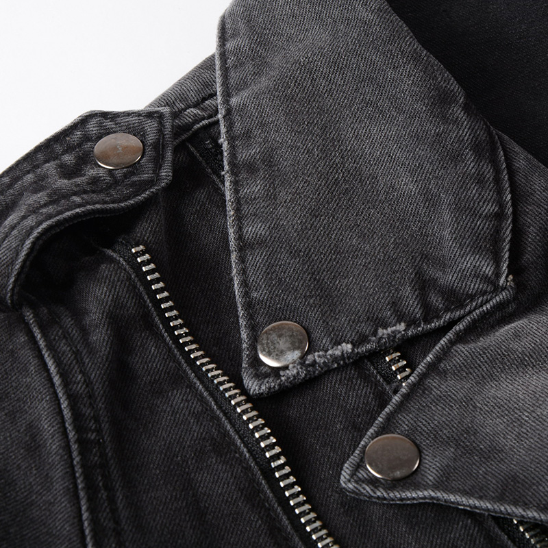 Sokotoo Pria Ritsleting Black  - Distressed Jean Rip ulasan dan harga