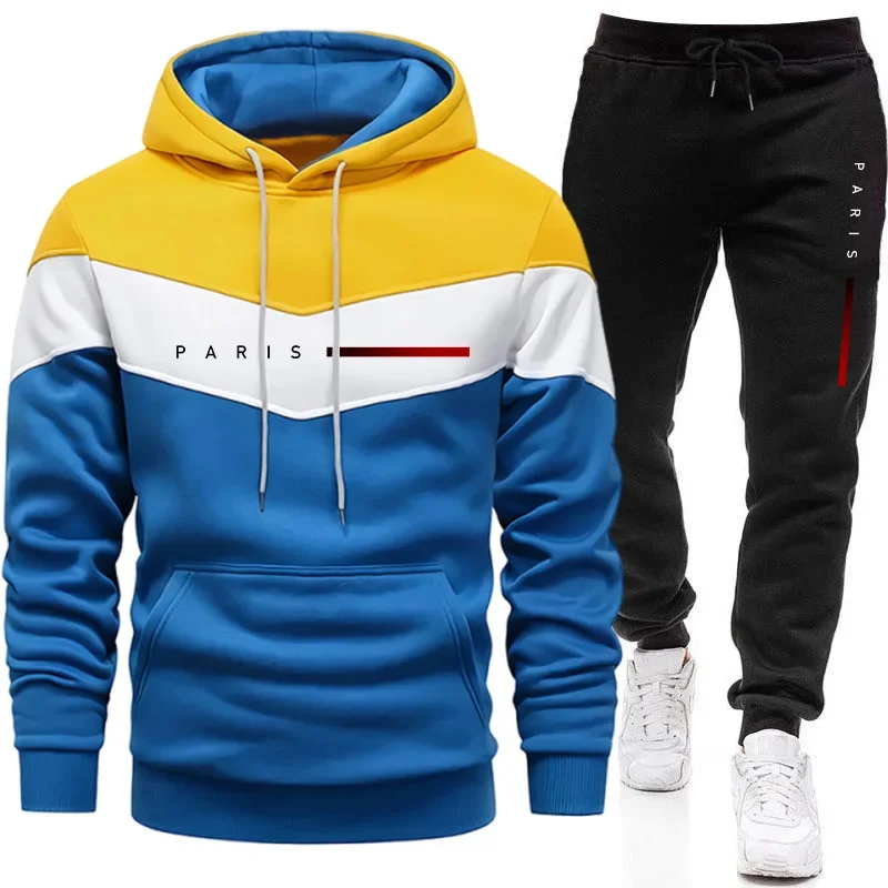 Setelan Hoodie Pria Paris Fash - Street Fashion Art ulasan dan harga
