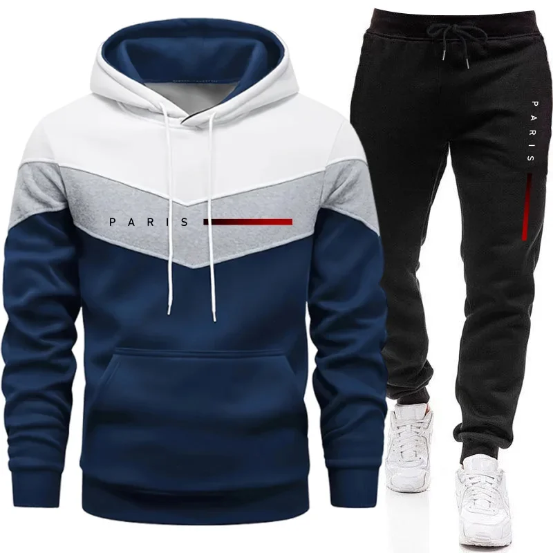 Setelan Hoodie Pria Paris Fash - Street Fashion Art ulasan dan harga