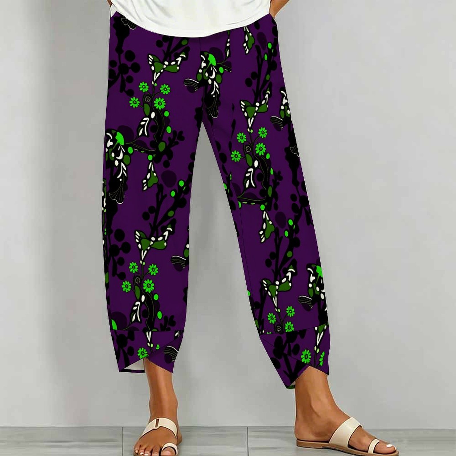 Celana Fashion Retro Bermotif  - Fashion Street Yoga ulasan dan harga