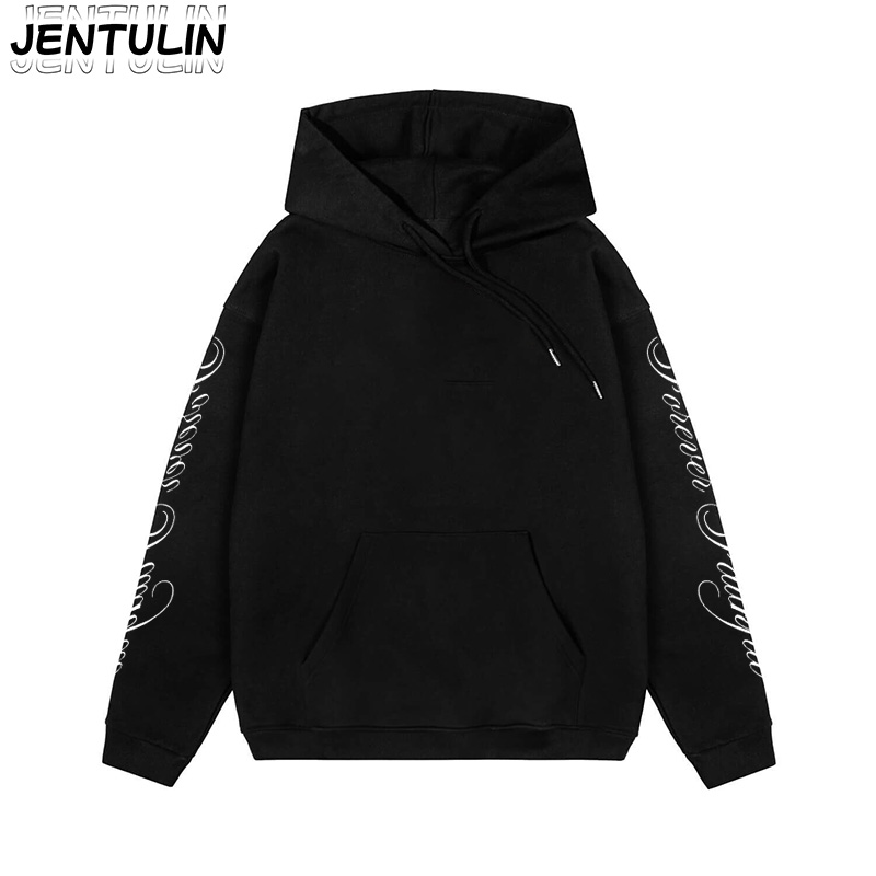 Hoodie Grafis Alfabet Gaya Ret - Street Fashion Goth ulasan dan harga