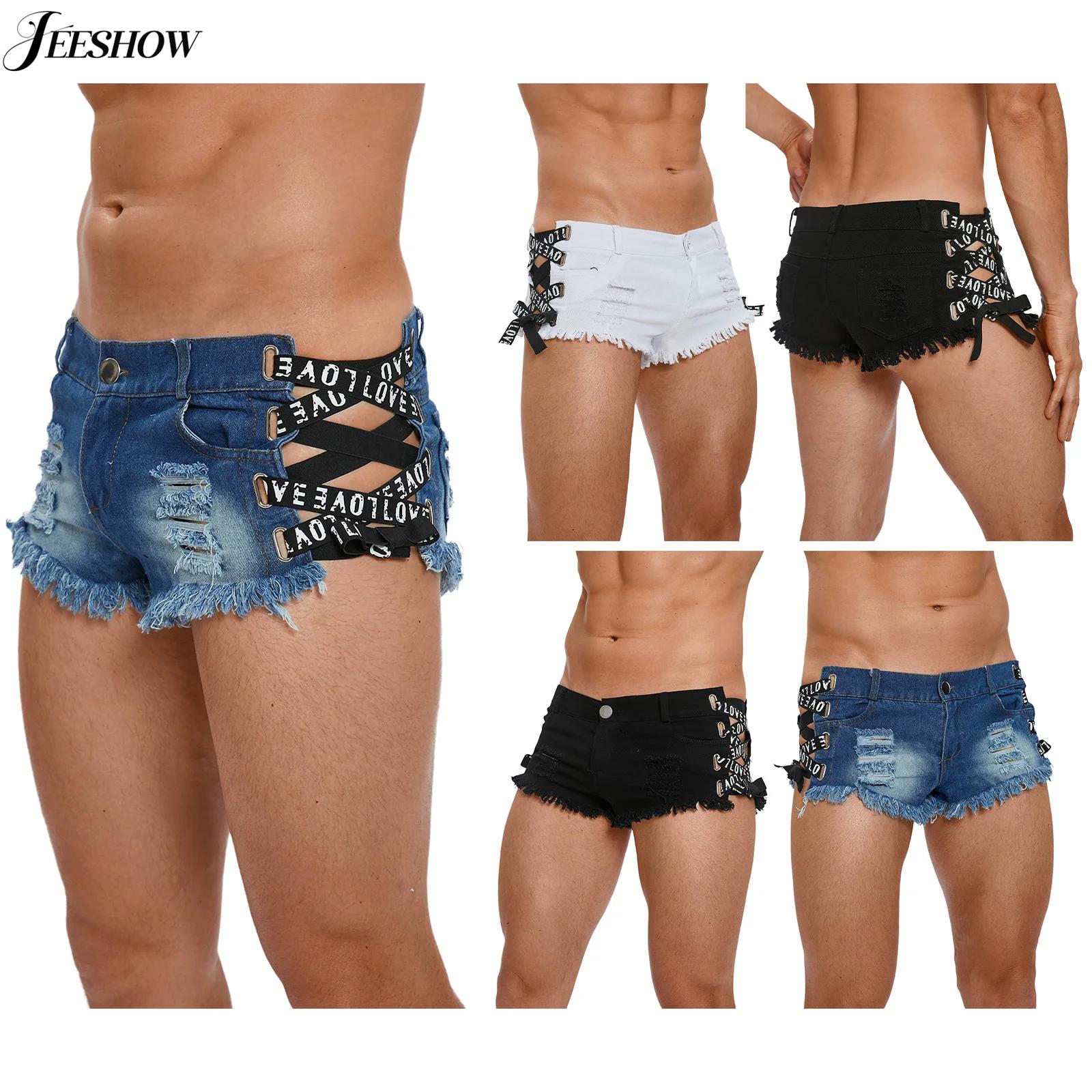 Celana Pendek Denim Mini Pria  - Distressed Jean Rip ulasan dan harga