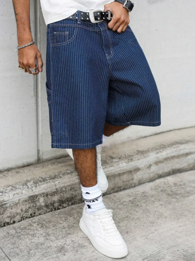 Celana Pendek Denim Baggy Moti - Street Fashion Art ulasan dan harga