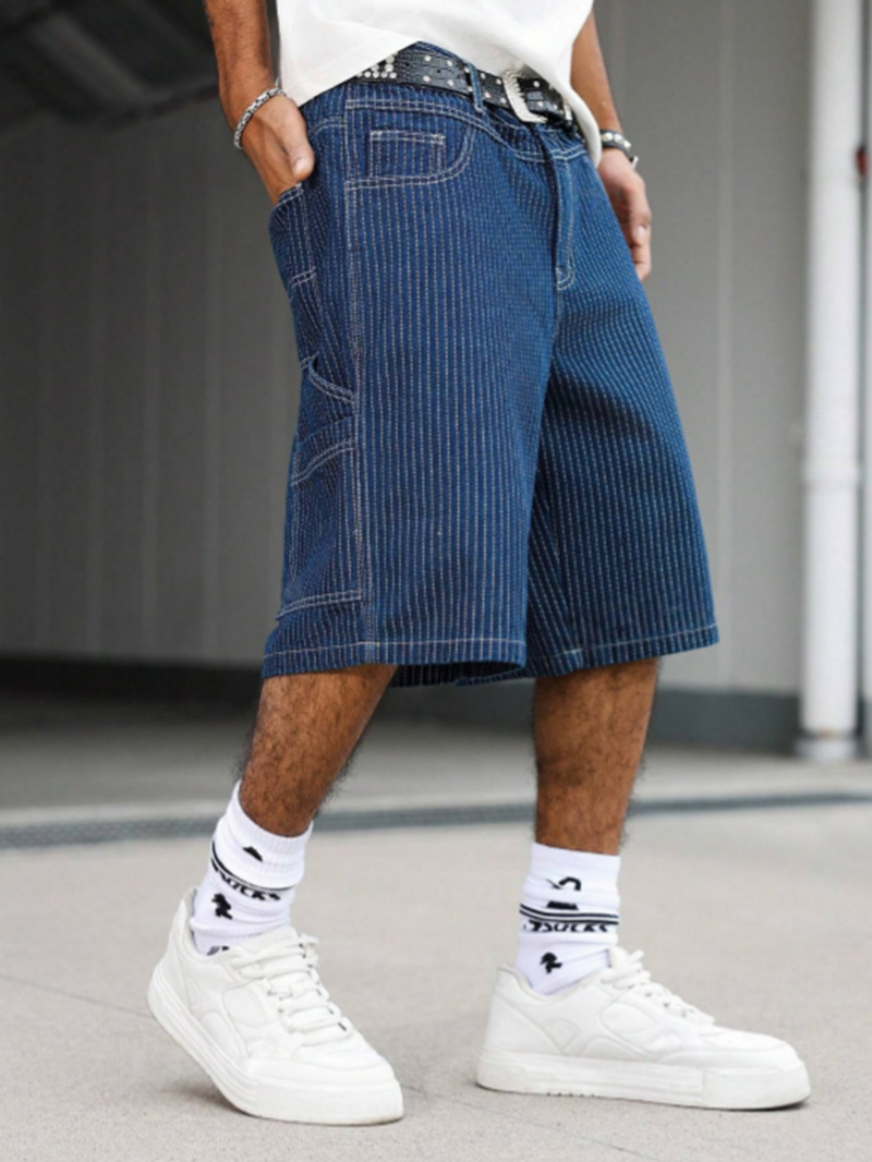 Celana Pendek Denim Baggy Moti - Street Fashion Art ulasan dan harga