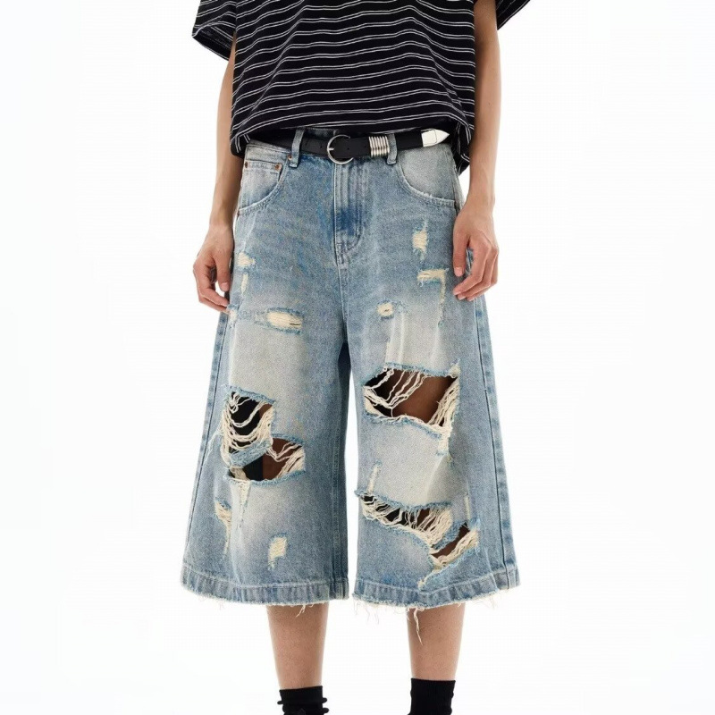 Celana Jeans Pendek Baggy Vint - Distressed Jean Rip ulasan dan harga