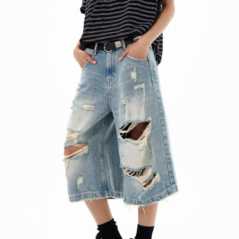 Celana Jeans Pendek Baggy Vint - Distressed Jean Rip ulasan dan harga