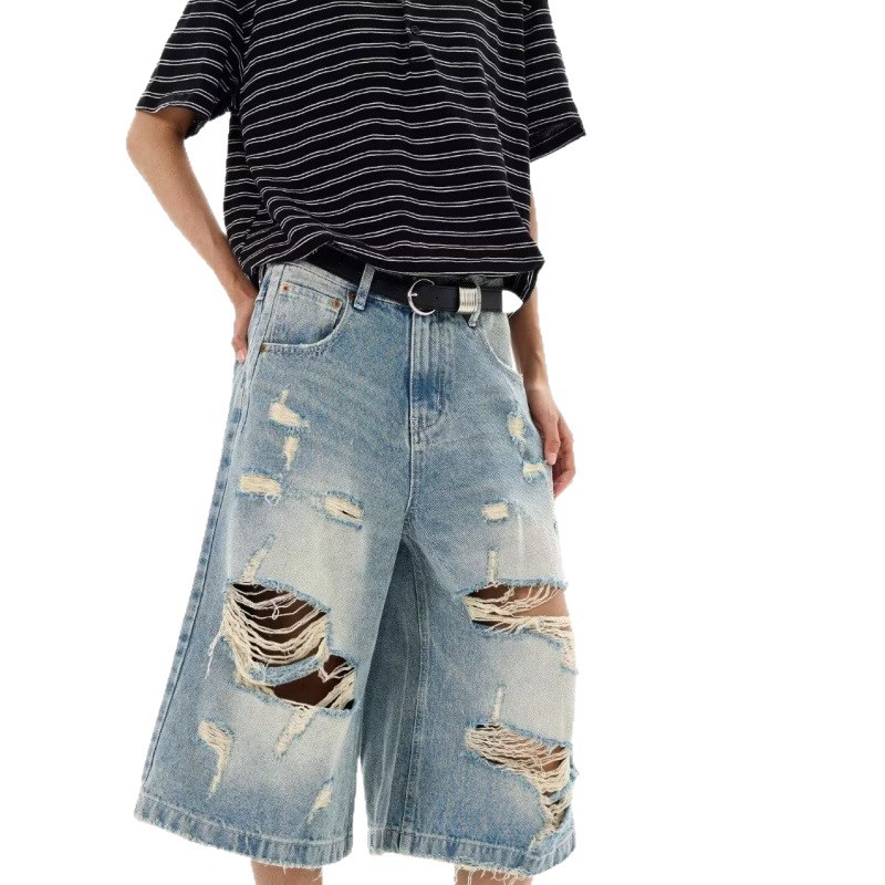 Celana Jeans Pendek Baggy Vint - Distressed Jean Rip ulasan dan harga