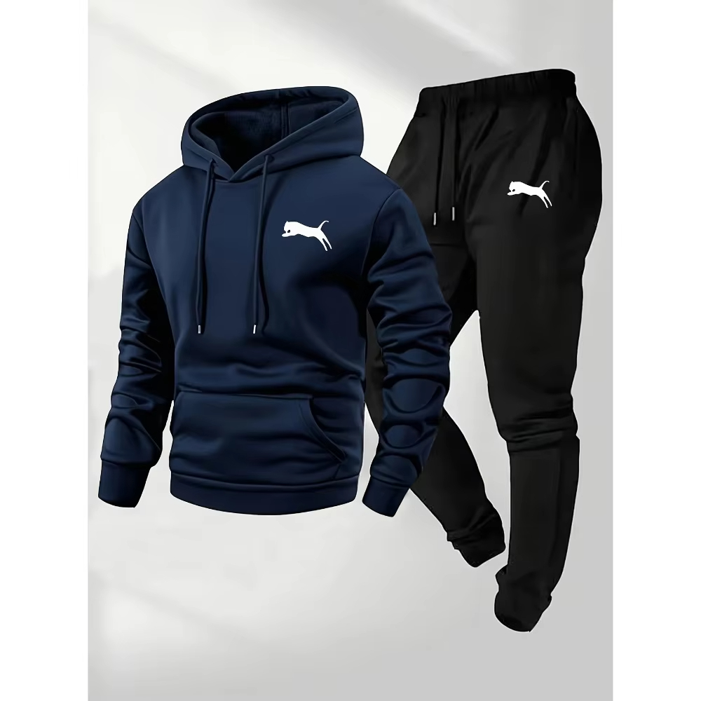 Setelan Hoodie & Celana Pria T - Street Fashion Art ulasan dan harga