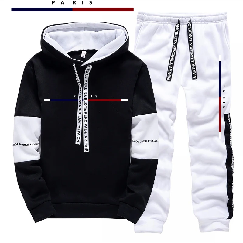 Setelan Pria Motif Cetak Paris - Street Fashion Men ulasan dan harga